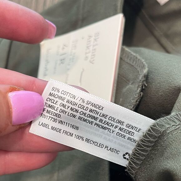 NWT A New Day Stretch Skinny Leg Olive Green Pants Size 4 - Picture 6 of 9